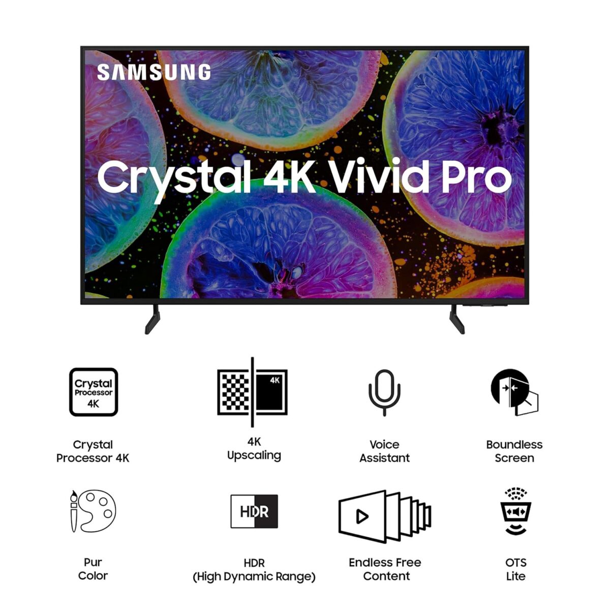 Samsung 138 cm (55 inches) D Series Crystal 4K Vivid Pro Ultra HD Smart LED TV UA55DUE77AKLXL (Black) - Image 5